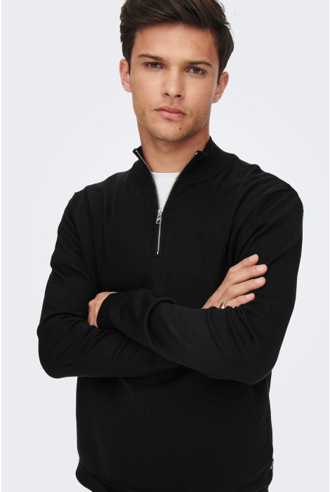 Only & Sons onswyler life ls half zip knit