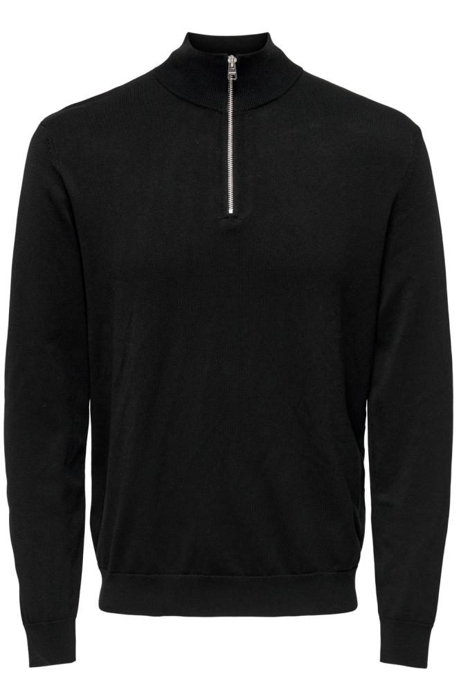 ONSWYLER LIFE LS HALF ZIP KNIT 22021264 Black