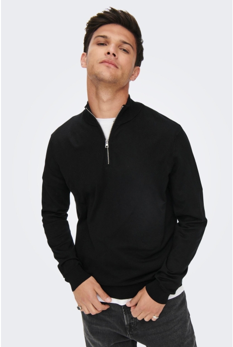 Only & Sons onswyler life ls half zip knit