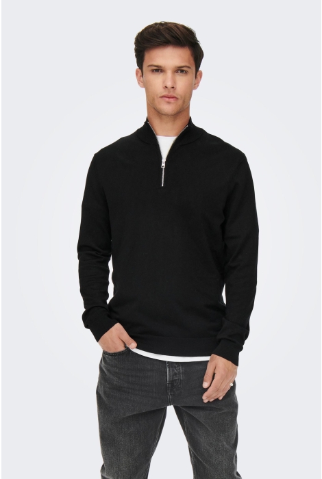 Only & Sons onswyler life ls half zip knit