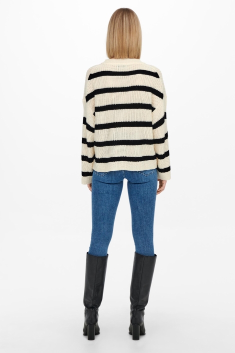 Jacqueline de Yong jdyjusty l/s stripe pullover knt no