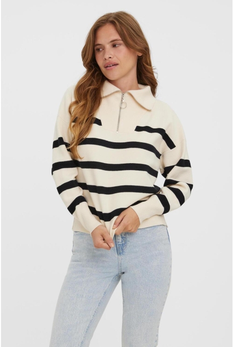 Vero Moda vmsaba stripe ls highneck blouse ga