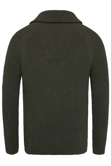 Cast Iron half zip collar cotton boucle moul