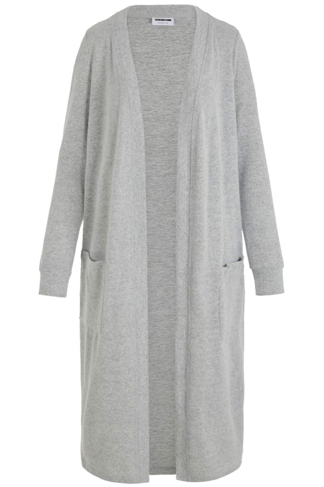 NMCITY L/S LONG CARDIGAN NOOS 27008836 LIGHT GREY MELANGE