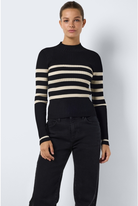 Noisy may nmfifi l/s high neck rib knit fwd