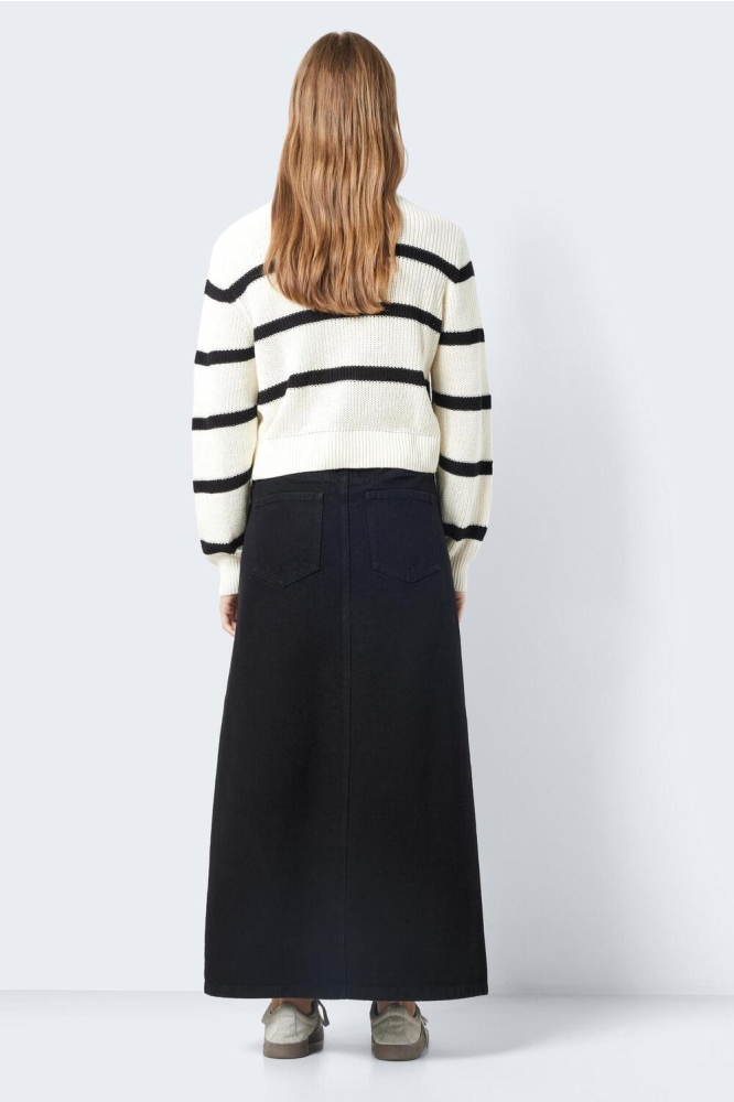 NMMAYSA L/S STRIPE O-NECK KNIT 27027632 EGGNOG