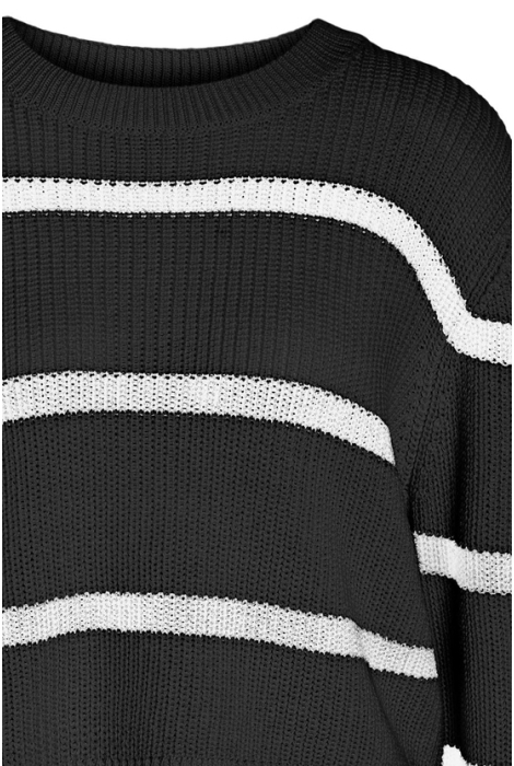 Noisy may nmmaysa l/s stripe o-neck knit