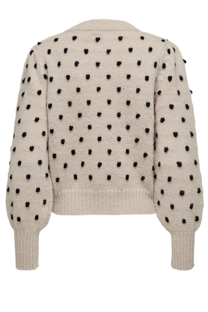 JDYSIGRID LIFE L/S ONECK PUFFDOT PU 15304813 CEMENT/W. BLACK D