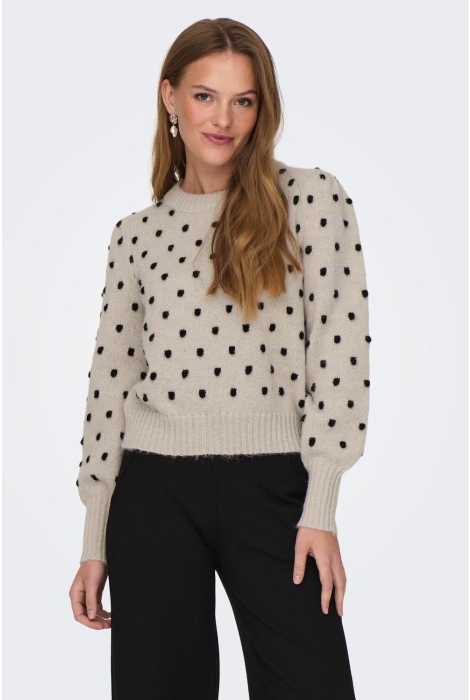 Jacqueline de Yong jdysigrid life l/s oneck puffdot pu