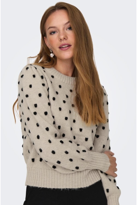 Jacqueline de Yong jdysigrid life l/s oneck puffdot pu