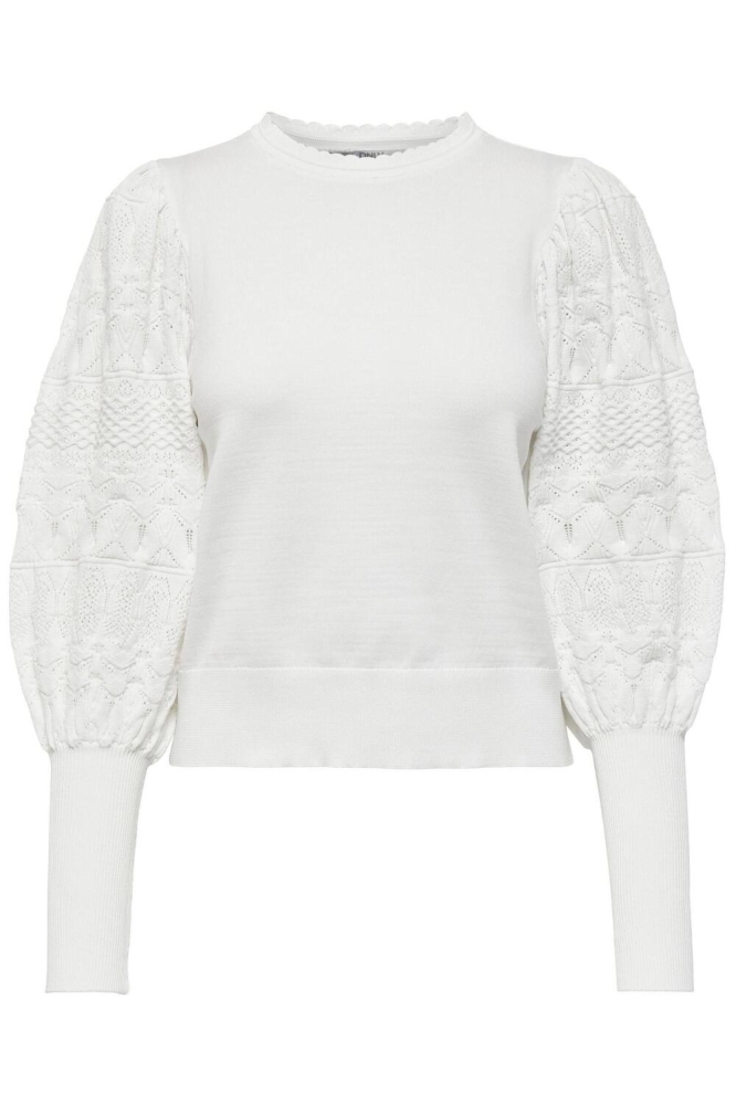 ONLMELITA L/S O-NECK PULLOVER KNT N 15235327 Cloud Dancer