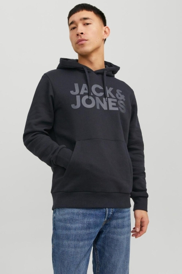 Jack & Jones Trui JJECORP LOGO SWEAT HOOD NOOS 12152840 Black/Large Print