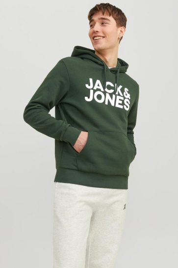 Jack & Jones Trui JJECORP LOGO SWEAT HOOD NOOS 12152840 MOUNTAIN VIEW/ REG/LARGE