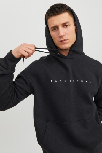 Jack & Jones Trui JJESTAR JJ SWEAT HOOD NOOS 12233972 BLACK