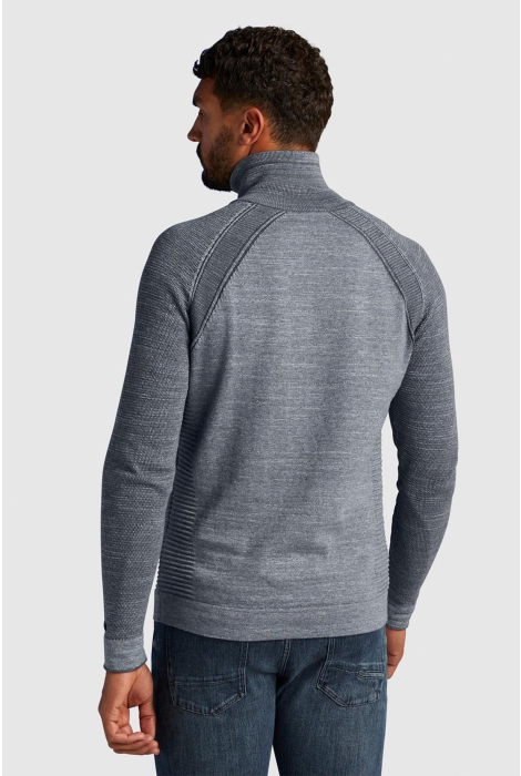 Cast Iron half zip collar cotton heather pla