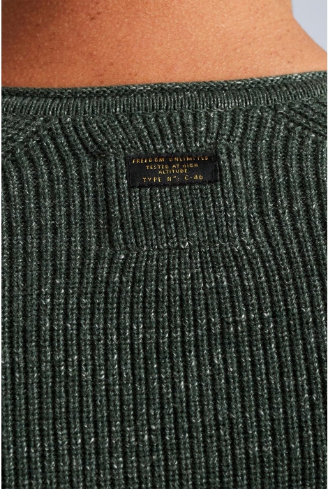 PME legend r-neck cotton rib melee knit