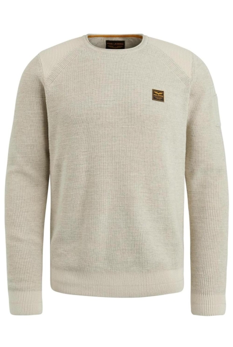 PME legend r-neck cotton rib melee knit