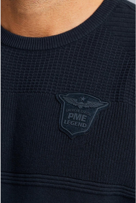 PME legend r-neck cotton structure knit