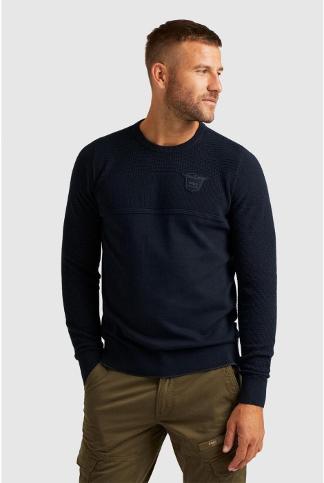 PME legend r-neck cotton structure knit