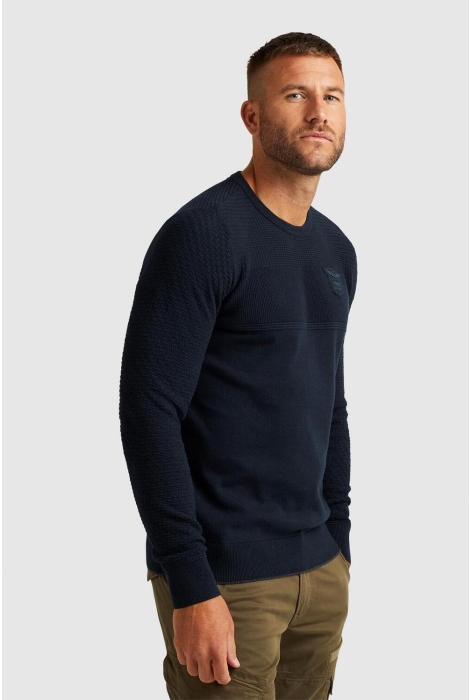 PME legend r-neck cotton structure knit