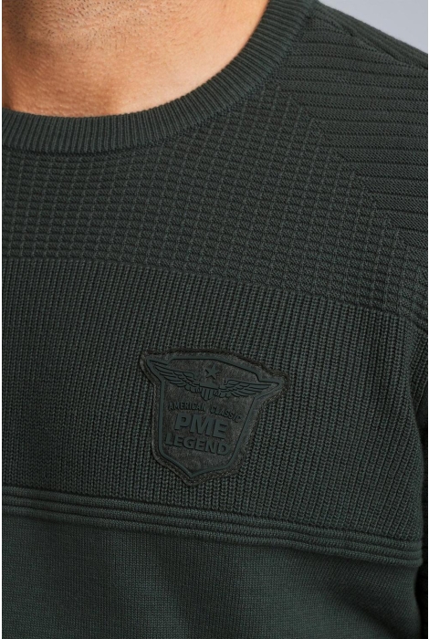 PME legend r-neck cotton structure knit