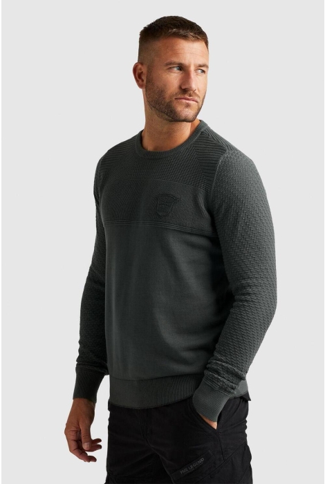 PME legend r-neck cotton structure knit