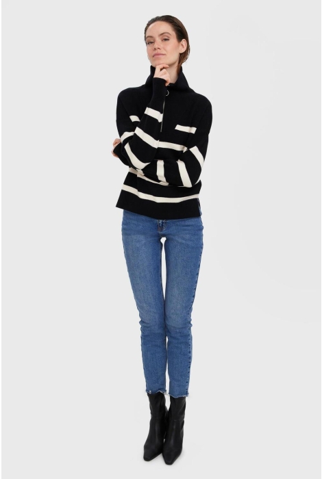 Vero Moda vmsaba stripe ls highneck blouse ga