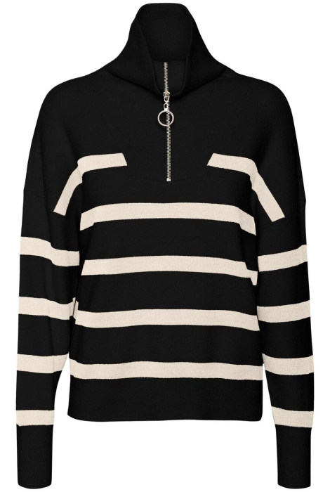 vmsaba stripe ls highneck blouse ga 10269246 vero moda trui black