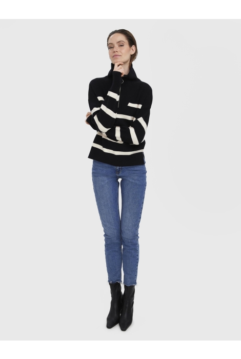 Vero Moda vmsaba stripe ls highneck blouse ga