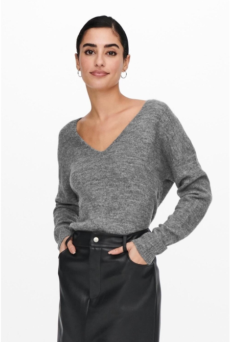 Jacqueline de Yong jdyelanora l/s v-neck pullo. knt no