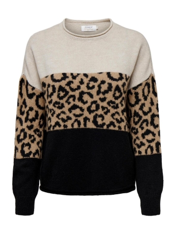 Only Trui ONLJADE ANIMAL LS O-NECK CC KNT 15294969 MOONBEAM