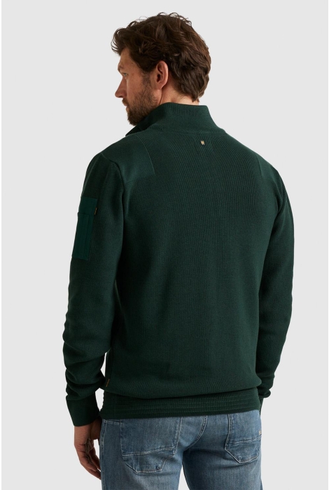 PME legend half zip collar cotton knit