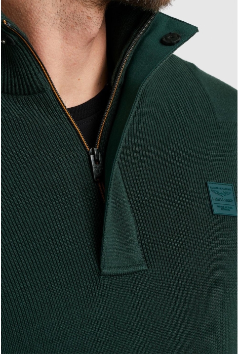 PME legend half zip collar cotton knit