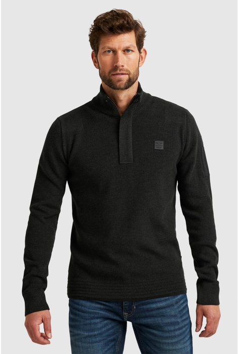 PME legend half zip collar cotton knit