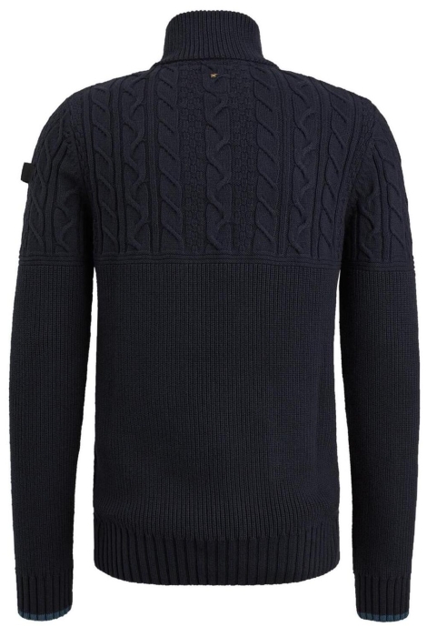 PME legend half zip collar cotton rib knit