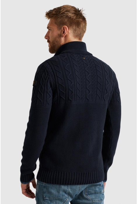 PME legend half zip collar cotton rib knit