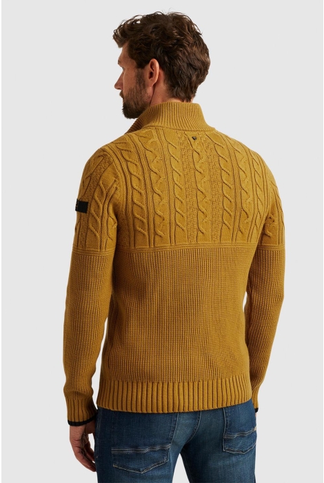 PME legend half zip collar cotton rib knit