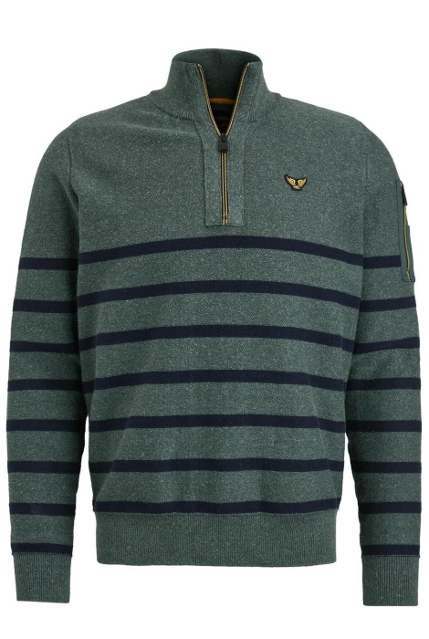 PME legend half zip collar cotton rib knit