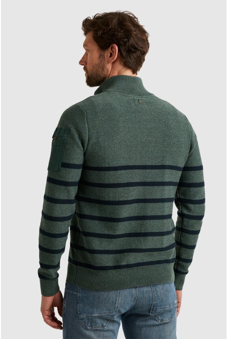 PME legend half zip collar cotton rib knit