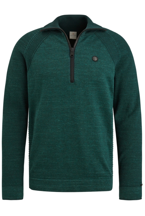 Cast Iron half zip collar cotton heather pla