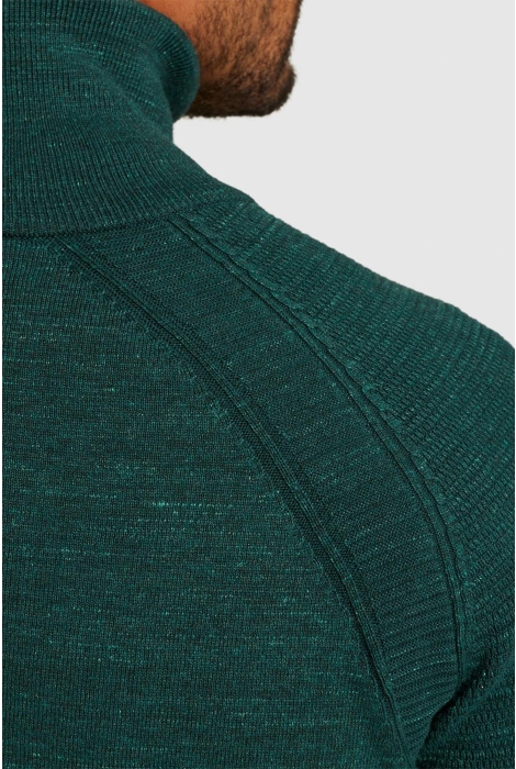 Cast Iron half zip collar cotton heather pla