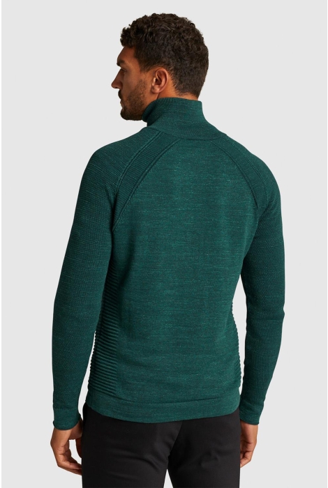 Cast Iron half zip collar cotton heather pla