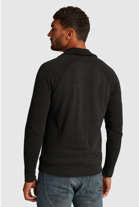 Cast Iron half zip collar cotton heather pla