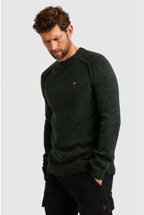 PME legend r-neck heavy knit mixed yarn knit