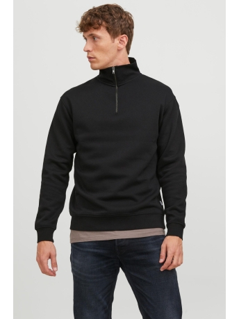 Jack & Jones Trui JJEBRADLEY SWEAT HALF ZIP NOOS 12250747 Black