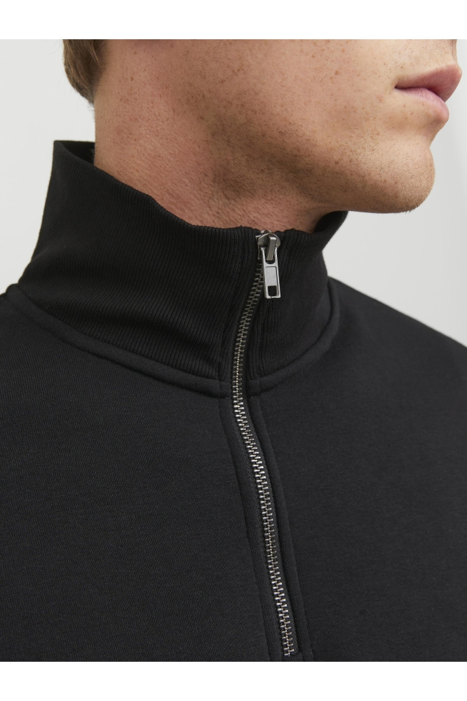 JJEBRADLEY SWEAT HALF ZIP NOOS 12250747 Black