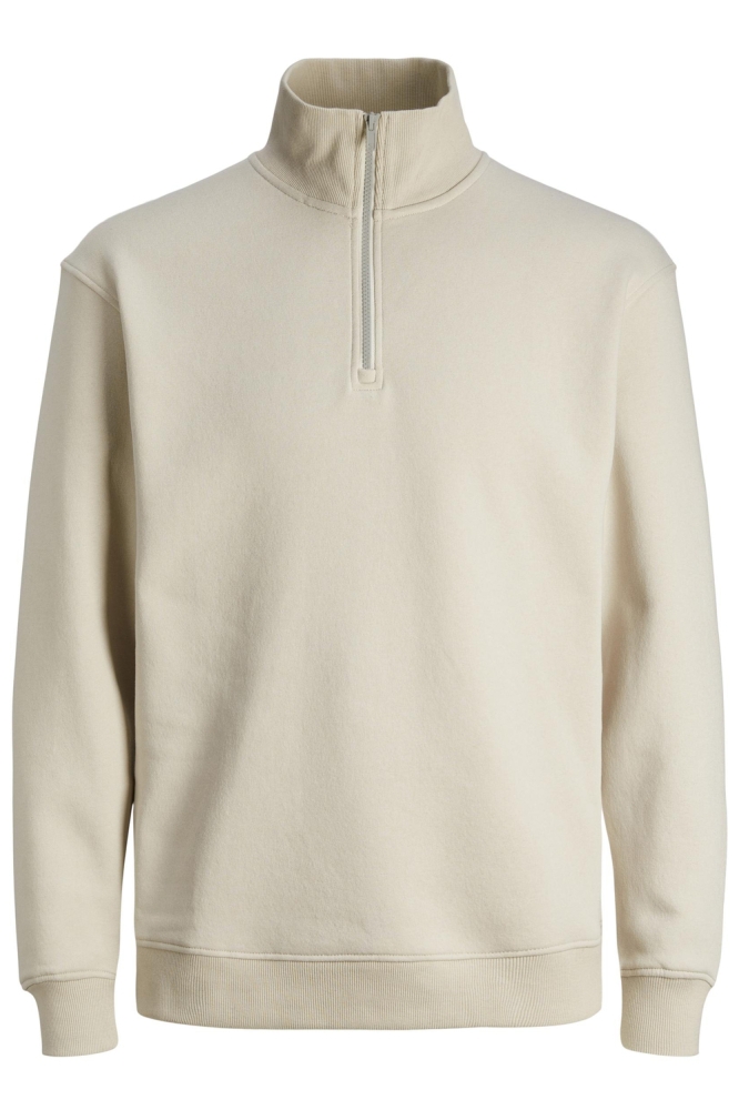 JJEBRADLEY SWEAT HALF ZIP NOOS 12250747 Moonbeam