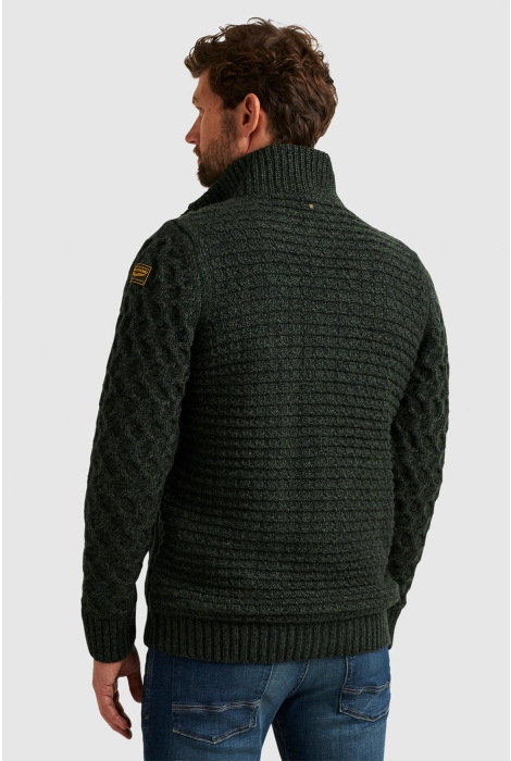 PME legend zip jacket heavy knit mixed yarn