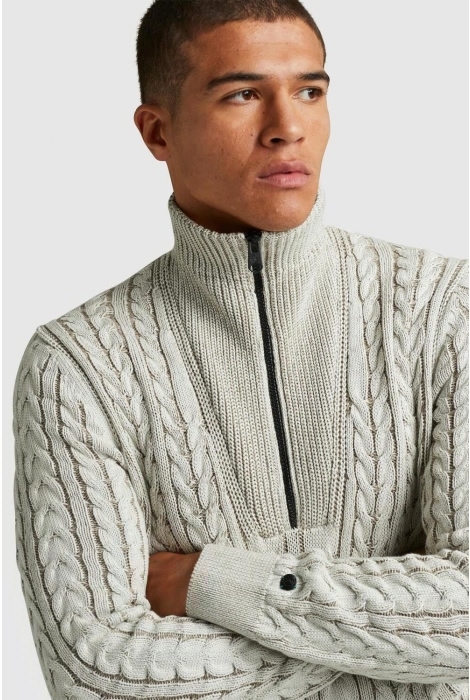 Cast Iron half zip collar cotton plated half