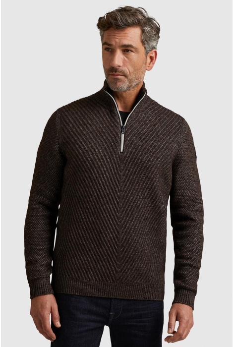 Vanguard half zip collar wool blend